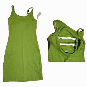 NWT ❗️ Old Navy bright green solid color dress small size